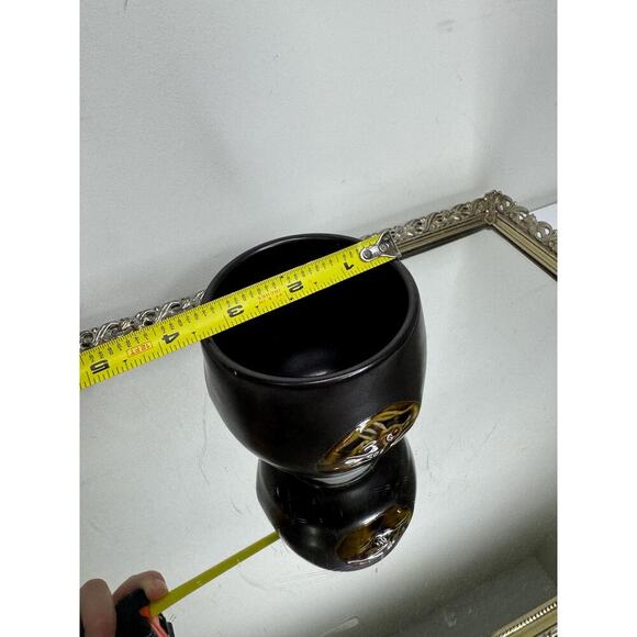 Vintage Japanese Pottery Sake Cup with Unique Fish Design, Signed SPAIN - Picture 6 of 7